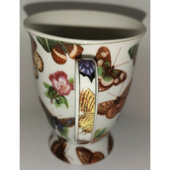 Butterfly Fine Porcelain China Mug Tea Cup - Very Rare Beautiful Butterflies! - Picture 12 of 12